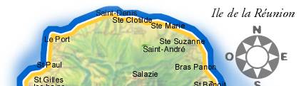 Carte de la Reunion